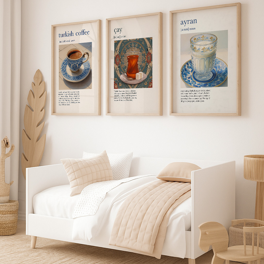 Coffee And Tea Lyrics - Keuken Poster Traditionele Turkse Print Bar