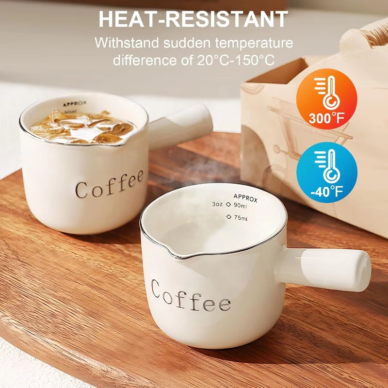 Coffee Tea With Milk - Mini keramische koffiekop met handvat V-vormige