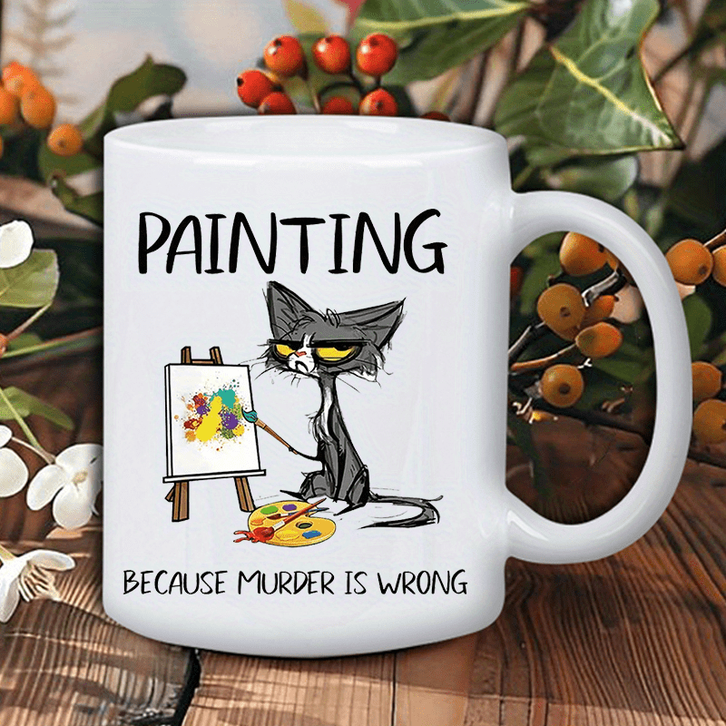 Coffee Tea Wrong - Schilderij 'Want moord is verkeerd' keramische