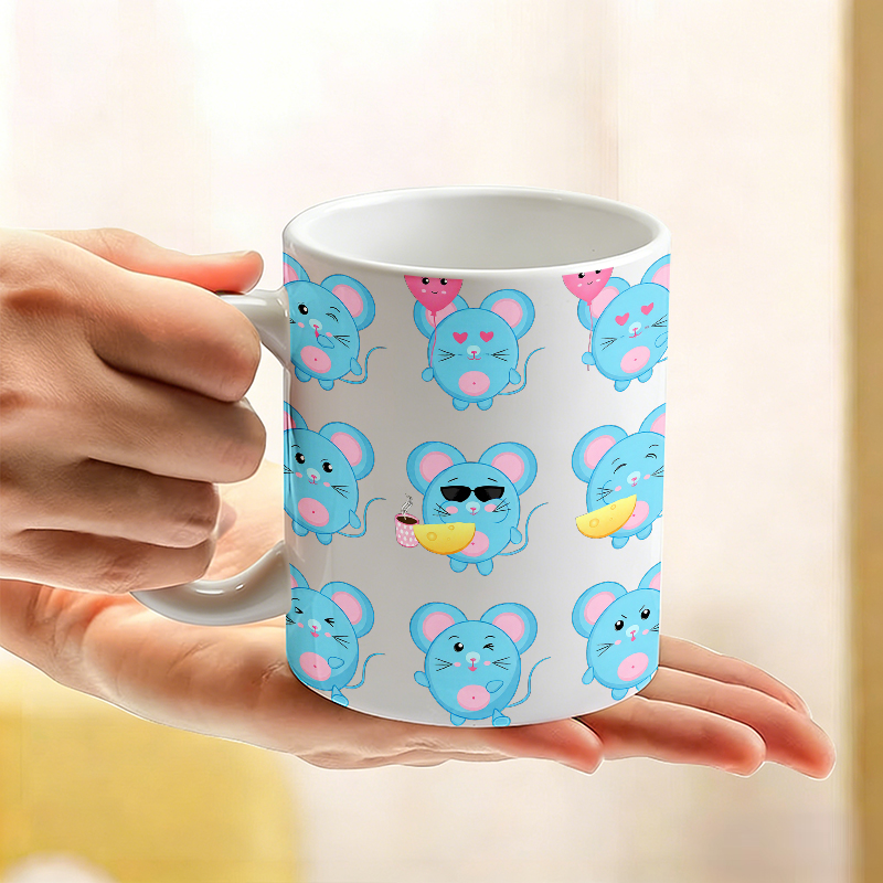 1 STKS Grappige Blauwe Muis Em - Coffee Tea Emoji recensie en prijs