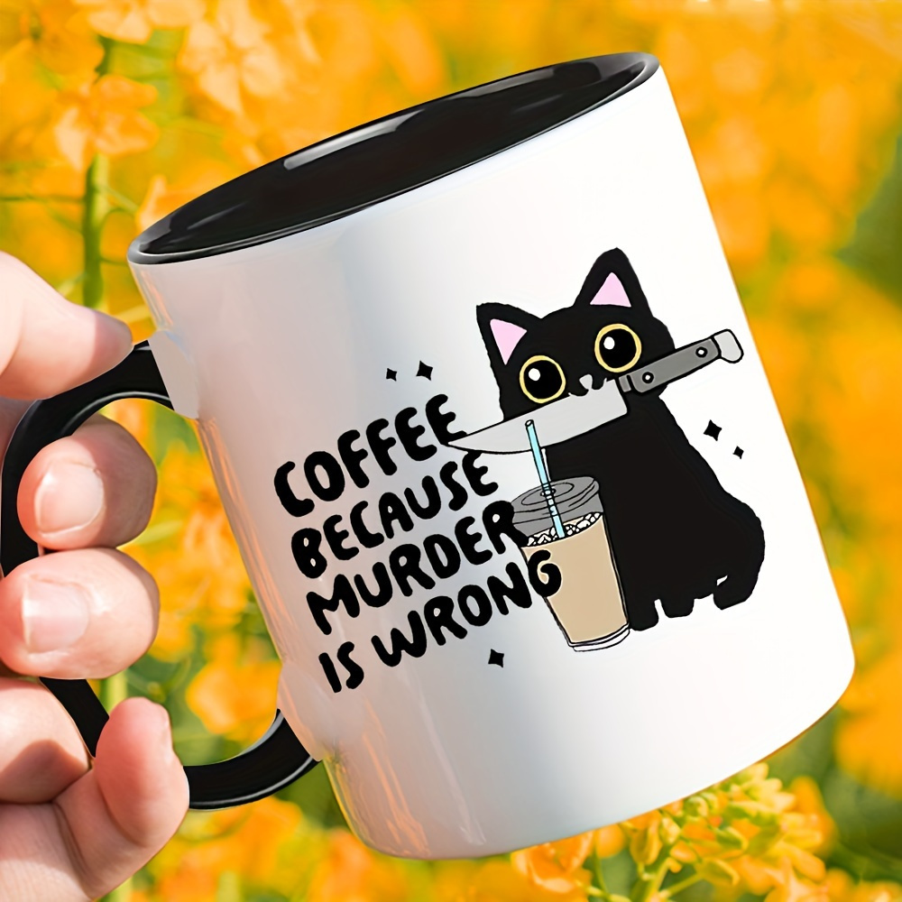 Stoere Zwarte Kattenmok met 'K - Coffee Tea Wrong recensie en prijs