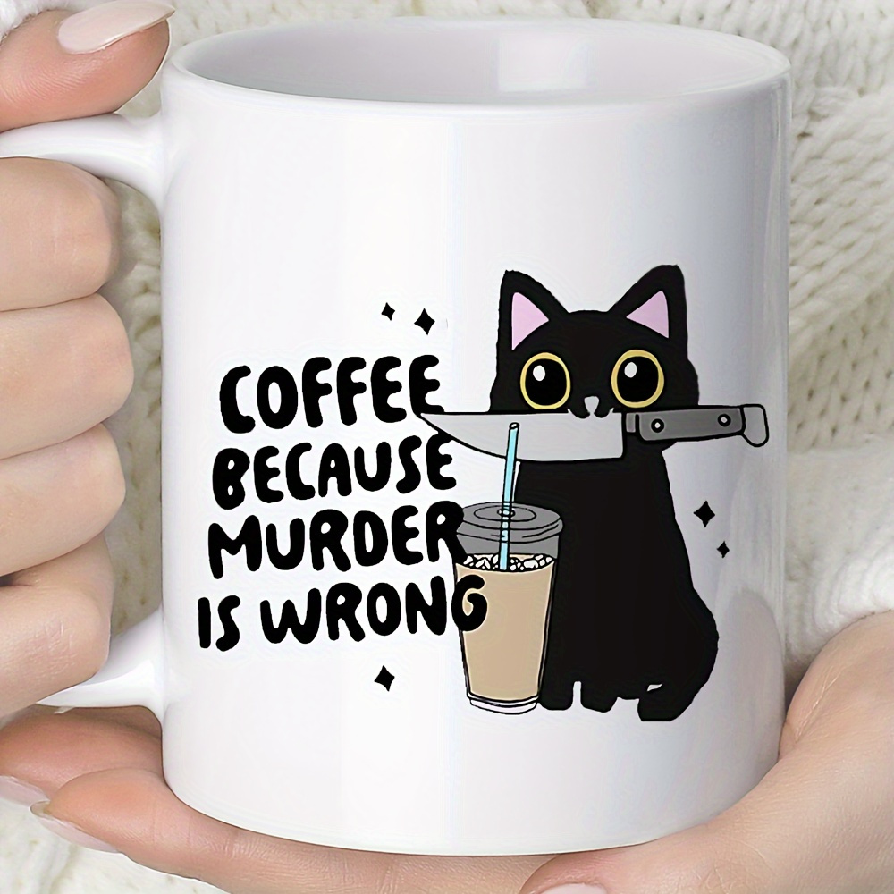 Stoere Zwarte Kattenmok met 'K - Coffee Tea Wrong recensie en prijs