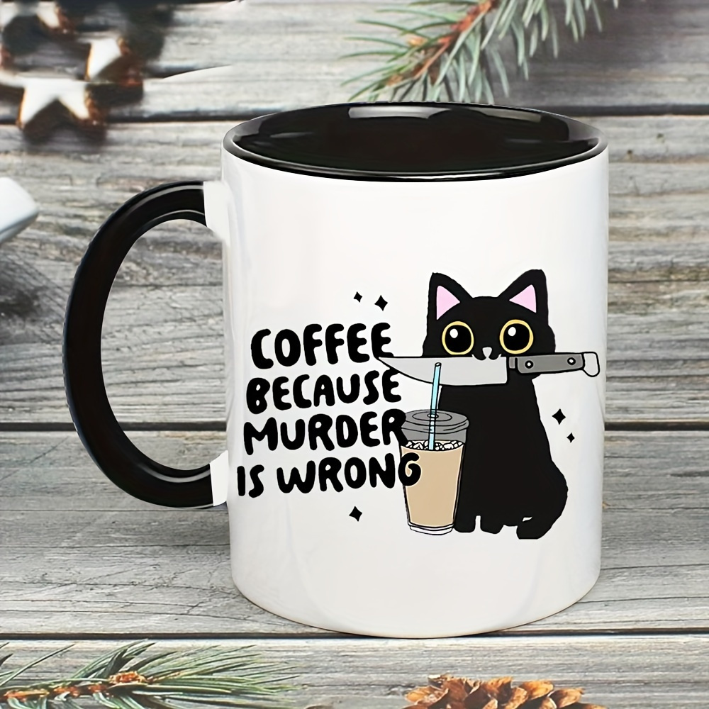 Stoere Zwarte Kattenmok met 'K - Coffee Tea Wrong recensie en prijs